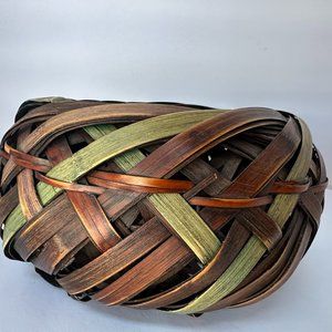 Hand Woven Basket Bowl Planter Garden Natural Farm Boho Chic Home Decor